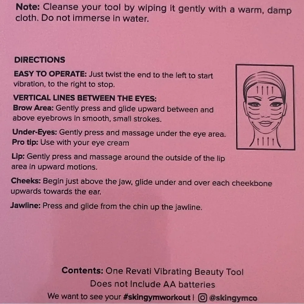 Skin Gym Revati Vibrating Beauty Tool - New